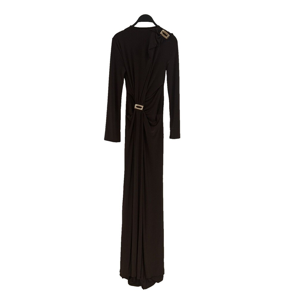 ASOS Design Women's High Neck Seam Detail Maxi Dress Brown Size 6